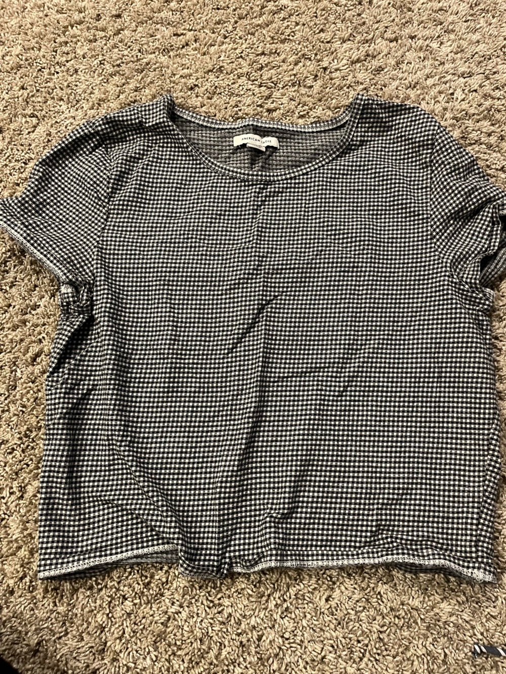 Black & White Gingham Top